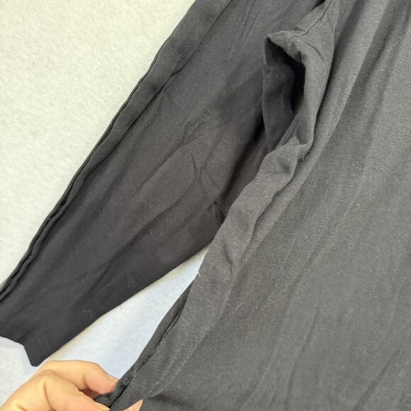 MAI Shirt Mens XL Black Long Sleeve Adaptive Side Snap Crewneck Pocket Tee Soft - Picture 13 of 15